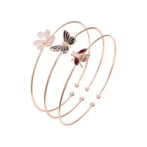 18K Rose Gold Plated Cubic Zirconia CZ Bracelet